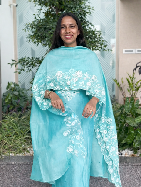 Chanderi Salwar Blue